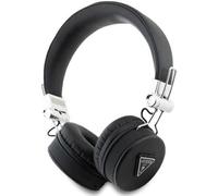 Guess Grained Classic Round Shape Bluetooth On Ear ENC Headphone Black - GUBH70PGTSPSK