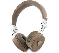 Guess Grained Classic Round Shape Bluetooth On Ear ENC Headphone Brown