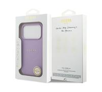 Guess Grained Ring Case with MagSafe for iPhone 17 Pro 6.3" Purple - GUHMP17LPGHSMMU
