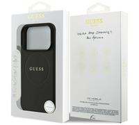 Guess Grained Ring Case with MagSafe for iPhone 17 Pro Max 6.9" Black