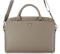 Guess Grained Triangle Logo Zipper Pocket 15" Laptop Bag Brown - GUCB15PGTSPSW