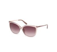 Guess GU00150-H 57F Woman Sunglasses Injected Beige Brown Squared Normal
