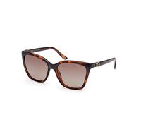 Guess GU00191 52H Woman Sunglasses Injected Havana Marrone Squared Polarized Sfumato