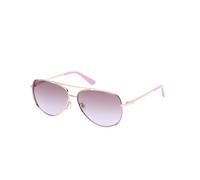 Guess GU00193 59F Woman Sunglasses Metal Beige Brown Pilot Normal
