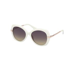 Guess GU00215 21B Woman Sunglasses Injected Ivory Smoke Round Normal