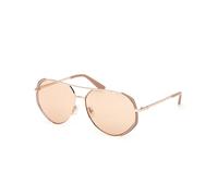 Guess GU00219 58E Woman Sunglasses Metal Beige Brown Pilot Normal