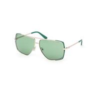 Guess GU00220 97N Woman Sunglasses Metal Green Green Squared Normal