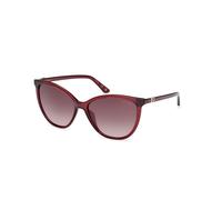 Guess GU00256 69F Woman Sunglasses Injected Bordeaux Brown Cat Eye Normal