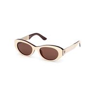 Guess GU00261-H 25E Woman Sunglasses Injected Ivory Brown Round Normal