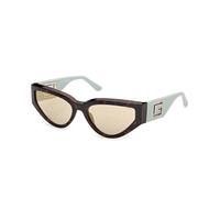 Guess GU00292 56Q Woman Sunglasses Injected Havana Green Cat Eye Normal