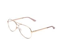 Guess GU7615 Designer Reading Glasses Shiny Rose Gold Pink Pilot 56mm