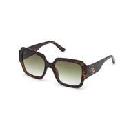 Guess GU7681 52P Woman Sunglasses Injected Havana Green Squared Normal Shaded