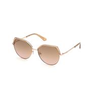 Guess Woman GU7736 57G Sunglasses Metal Beige Brown Geometric Normal Mirror