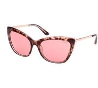 Cat Eye Havana Burgundy Sunglasses Guess Brown One Size