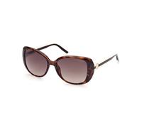 Guess GU7822 53F Woman Sunglasses Injected Havana Brown Squared Normal Shaded