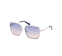 Guess GU7866 28W Woman Sunglasses Metal Gold Blue Squared Normal Shaded