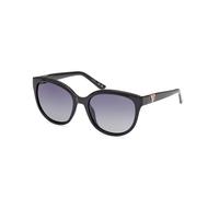 Guess GU7877 01D Woman Sunglasses Injected Black Smoke Round Polarized
