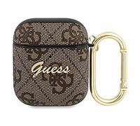 Guess GUA24GSMW Case for AirPods Brown 4G Script Metal Collection