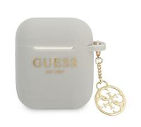 Guess GUA2LSC4EG Case for AirPods Cover Grey/Grey Silicone Charm 4G Collection