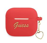 Guess GUA3LSCHSR Case for AirPods 3 Cover Red Silicone Charm Heart Collection