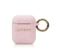 Guess GUACCSILGLLP Silicone Case Cover for Apple AirPods Wireless Headphone Docking Station Pink