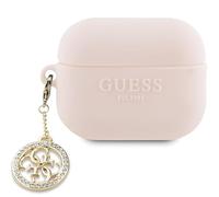 Guess 4G 3D Rubber Diamond Charm Case for Airpods Pro 2 Pink - GUAP23DSLGHDP