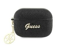 Guess GUAP2GLGSHK Case for AirPods Pro 2 Black Glitter Flake 4G Charm