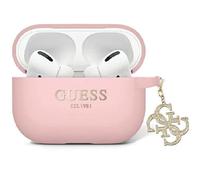 Guess GUAP2LECG4P Case for AirPods Pro 2 Cover Pink Liquid Silicone Glitter Triangle Charm
