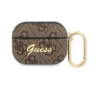 Guess GUAP4GSMW Case for AirPods Pro Brown 4G Script Metal Collection