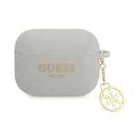 Guess GUAPLSC4EG Case for AirPods Pro Cover Grey/Grey Silicone Charm 4G Collection