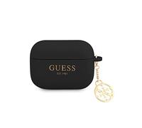 Guess GUAPLSC4EK Case for AirPods Pro Black Silicone Charm Collection