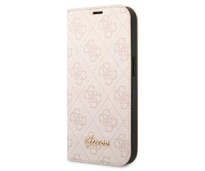 Guess GUBKP14LHG4SHP Case for iPhone 14 Pro 6.1 Inch Book 4G Vintage Gold Logo Pink