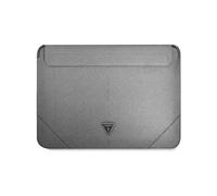 Guess GUCS16PSATLG Saffiano Triangle Logo Sleeve, Gray - up to 16 inch