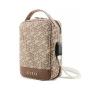 Guess GUHBHGCFSEW Organizer bag Gcube Stripe Brown