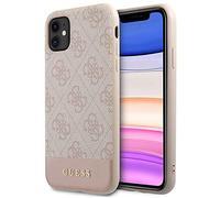 GUESS GUHCN61G4GLPI Case for iPhone 11 6.1 Inch Pink 4G Stripe Collection
