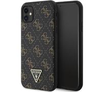Guess GUHCN61PG4GPK Case for iPhone 11 / Xr 6.1 Inch Black Hard Case 4G Triangle Metal Logo