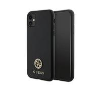 Guess GUHCN61PS4DGPK Hardcase Rhinestone Metal Logo, Black - iPhone 11 / XR