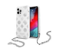 Guess GUHCP12LKSPESI Peony Chain Collection Case, Silver - iPhone 12 Pro Max