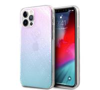 Guess GUHCP12M3D4GGBP 4G 3D Pattern Collection Hard Case for iPhone 12/12 Pro 6.1 Inches Blue and Pink