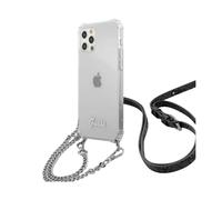 Guess GUHCP12MKC4GSSI 4G Chain Case, Transparent/Silver - iPhone 12 / 12 Pro
