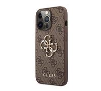 GUESS GUHCP13L4GMGBR Case for iPhone 13 Pro / 13 6.1 Inch Brown 4G Big Metal Logo