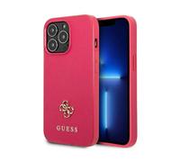 Guess GUHCP13LPS4MF Saffiano 4G Small Metal Logo Case, Pink - iPhone 13 / 13 Pro