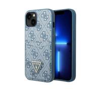 Guess GUHCP13SP4TPB 4G Triangle Logo Card Slot Case, Blue - iPhone 13 mini