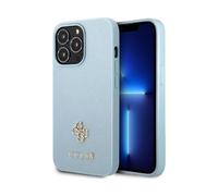 Guess GUHCP13XPS4MB Saffiano 4G Small Metal Logo Case, Blue - iPhone 13 Pro Max