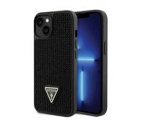 Guess GUHCP14MHDGTPK Rhinestone Triangle Logo Case, Black - iPhone 14 Plus