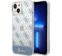 Guess GUHCP14MHG4MHB Case for iPhone 14 Plus 6.7 Inches Blue/Blue Hard Case 4G Pattern Script
