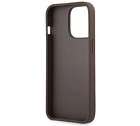 Guess Golden Logo Compatible with iPhone 14 Pro Max Case - Brown, GUHCP14X4GMGBR