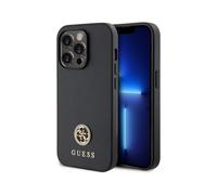 Guess GUHCP15LPS4DGPK Hardcase Rhinestone Metal Logo, Black - iPhone 15 Pro