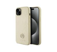 Guess Case 4G Rhinestone Metal Logo Gold - iPhone 15