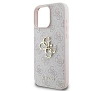 CG Mobile Guess GUHCP16L4GMGPI Case for iPhone 16 Pro 6.3 Inch Pink Hard Case 4G Big Logo